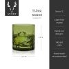 Admiral Cut Crystal Rocks Glasses in Green Viski®