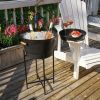 Black Beverage Tub with Stand & Tray by Twine Living®