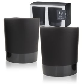 Stoneware DOF Tumblers in Black Viski®