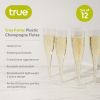 True Party 5.5 oz Plastic Champagne Flute, Set of 12